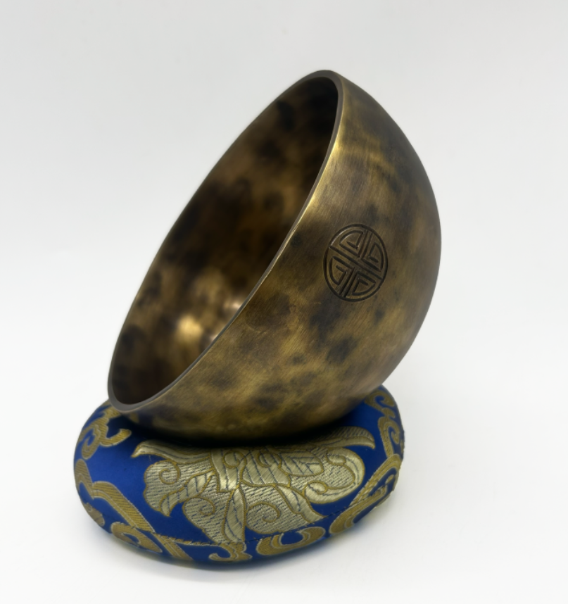 Hand-Hammered Full Moon Tibetan Singing Bowl